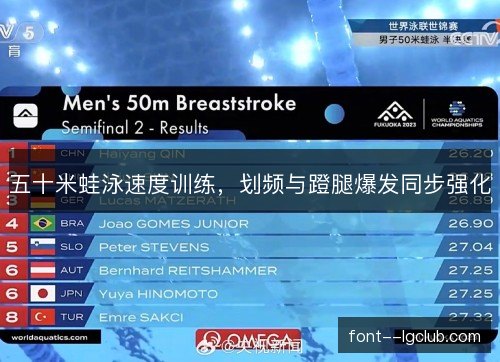 五十米蛙泳速度训练,划频与蹬腿爆发同步强化 五十米蛙泳速度训练,划频与蹬腿爆发同步强化